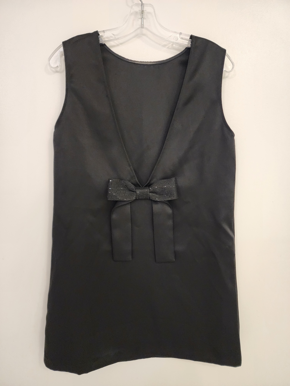 H&M Black Backless Sleeveless Dress with Bow Detail
